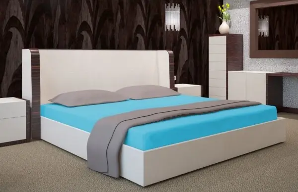 Tyrkysové prostěradlo na postel s gumičkou Šířka: 200 cm | Délka: 220 cm