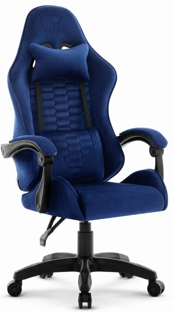 Herní židle HC-1000 NAVY - sametová tkanina