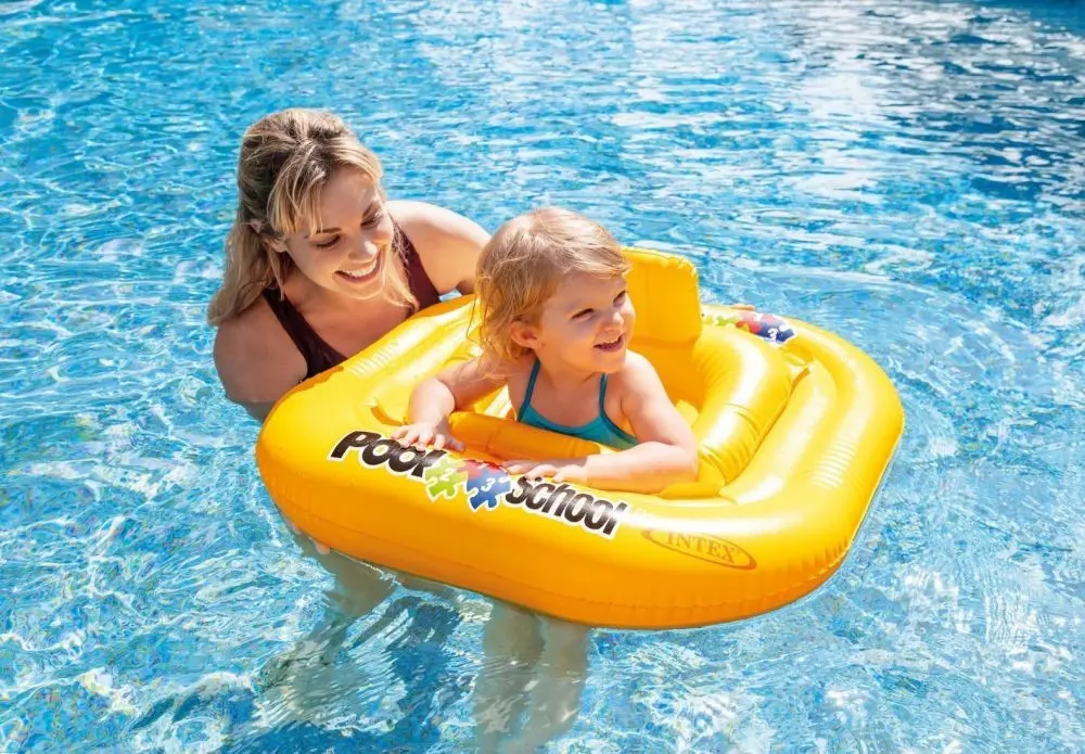 Intex Nafukovací plavátko žluté, čtverec, 79 cm