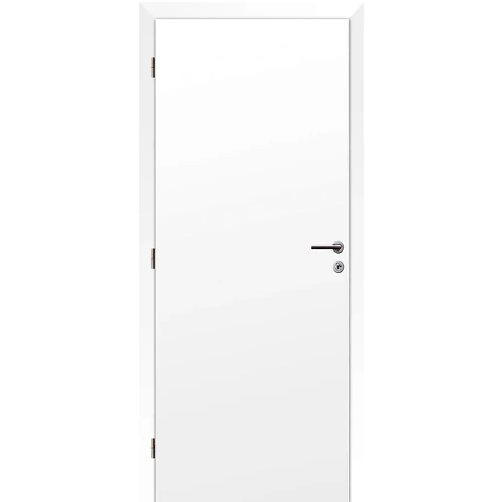 Interiérové Plné hladké dveře - Ideal - Sněhobilá Greko + Klika