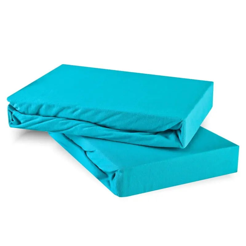 Prostěradlo tyrkysové jersey EMI, Plachta prodloužená 90 (100)x220