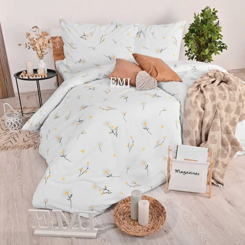 Povlečení krepové Sedmikrásky EMI, Standardní set jednolůžko obsahuje 1x 140x200 + 1x 70x90