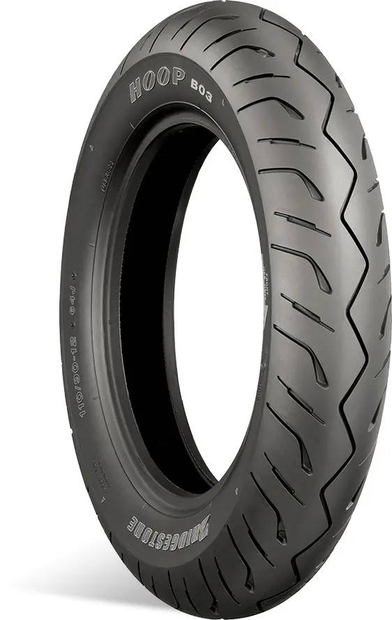 BRIDGESTONE 120/70-14 HOOP B03 55S TL YAMAHA XP500 T-MAX PŘEDNÍ DOT 2025 (Moto pneu BRIDGESTONE B03 120/70-14)