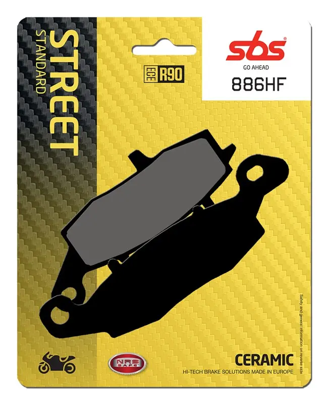 SBS brzdové destičky KH231/2 STREET STANDART keramické barva černá (886HF) (Brzdové destičky SBS 886HF)