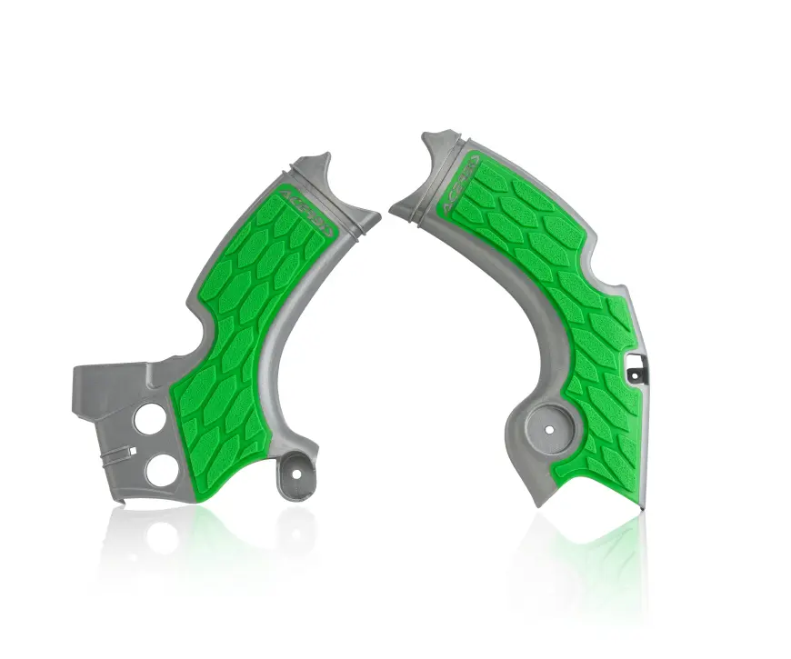 ACERBIS kryty rámu X-GRIP KAWASAKI KX 250 F 15-20 ( KXF 250 ) barva zelená / šedá (ACERBIS kryty rámu X-GRIP KAWASAKI KX 250 F 15-20 ( KXF 250 ))