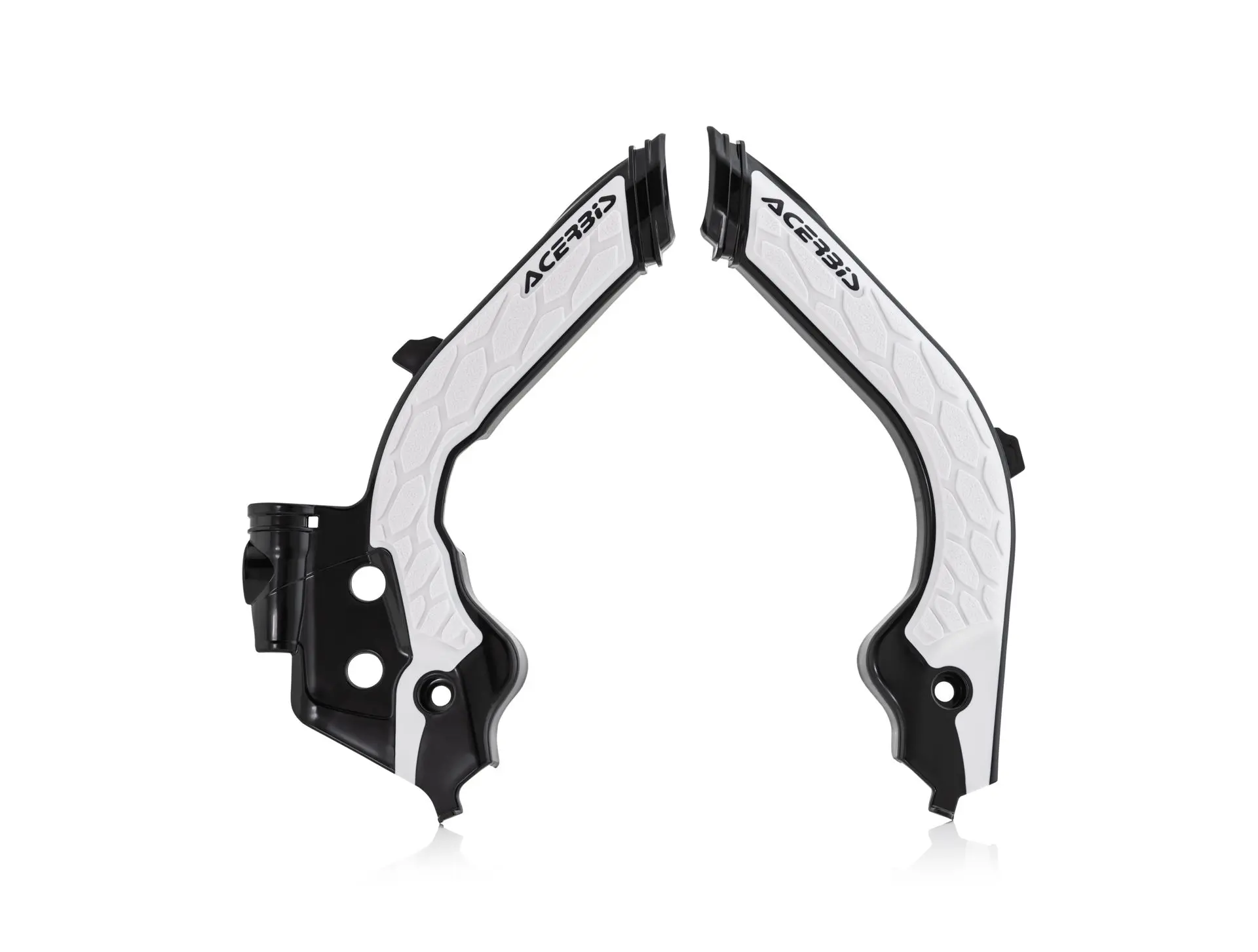 ACERBIS kryty rámu X-GRIP HUSQVARNA FC / TC 19-22, FE / TE 20-23, GAS GAS EC / EC-F / MC / MC-F 21-23 barva černá / bílá (ACERBIS kryty rámu X-GRIP)