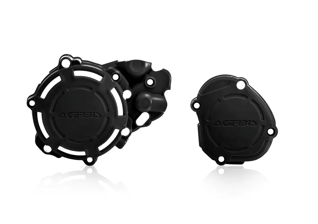 ACERBIS kryty motoru (kryt víka spojky a alternátoru) X-POWER YAMAHA YZ 125 05-26, FANTIC XE / XX 125 21-26 barva černá ( )