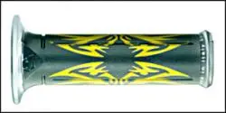 HARRIS gripy 01684/F-TG (120 mm/22 mm) s otvorem barva černá/žlutá (HARRIS gripy 01684/F-TG (120 mm/22 mm) s otvorem barva černá/žlutá)