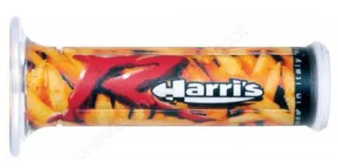 HARRIS gripy 01684-PF (120 mm/22 mm) bez otvoru barva žlutá/červená (HARRIS gripy 01684-PF (120 mm/22 mm) bez otvoru barva žlutá/červená)