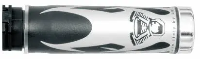 HARRIS gripy 02601-AG plameny chrom koncovka (130 mm/25 mm) bez otvoru barva šedá/černá (HARRIS gripy 02601-AG plameny chrom koncovka (130 mm/25 mm))