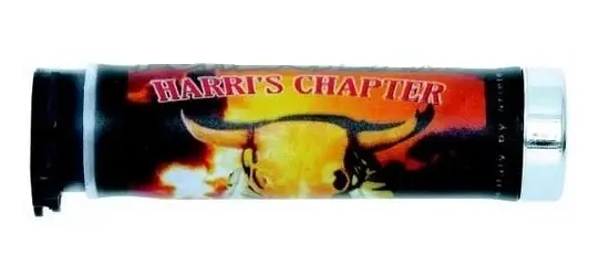 HARRIS gripy 02601-IC CHAPTER s býkem koncovka chrom (130 mm/22 mm) bez otvoru barva černá/červená/žlutá (HARRIS gripy 02601-IC CHAPTER s býkem)