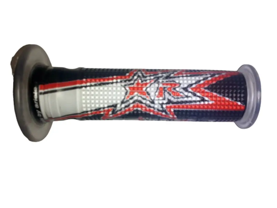 ARIETE gripy 02632-FRBR EVO ROAD (120 mm) s otvorem barva černá/bílá/červená (ARIETE gripy 02632-FRBR EVO ROAD (120 mm) s otvorem barva)