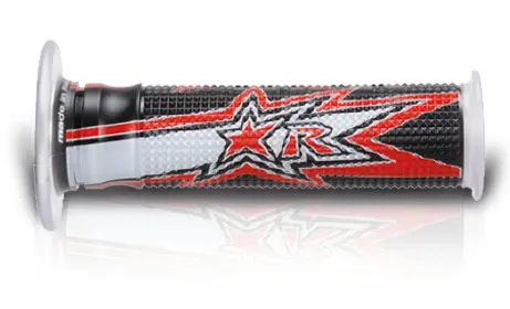 ARIETE gripy 02632-RBR EVO ROAD (120 mm) bez otvoru barva černá/bílá/červená (ARIETE gripy 02632-RBR EVO ROAD (120 mm) bez otvoru barva)