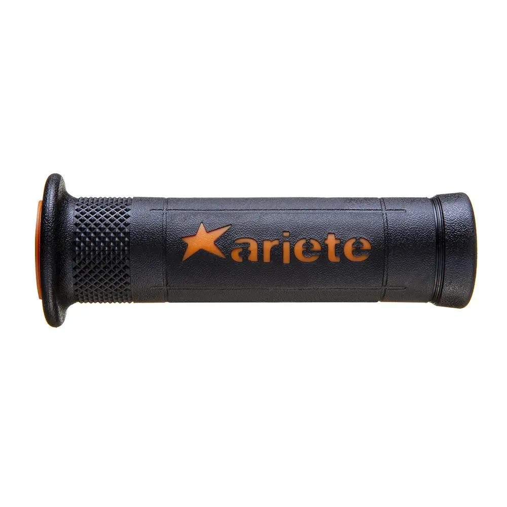 ARIETE gripy ROAD ARIRAM s otvorem (120 mm) barva černá oranžová (12) (ARIETE gripy ROAD ARIRAM s otvorem (120 mm) barva černá oranžová (12))