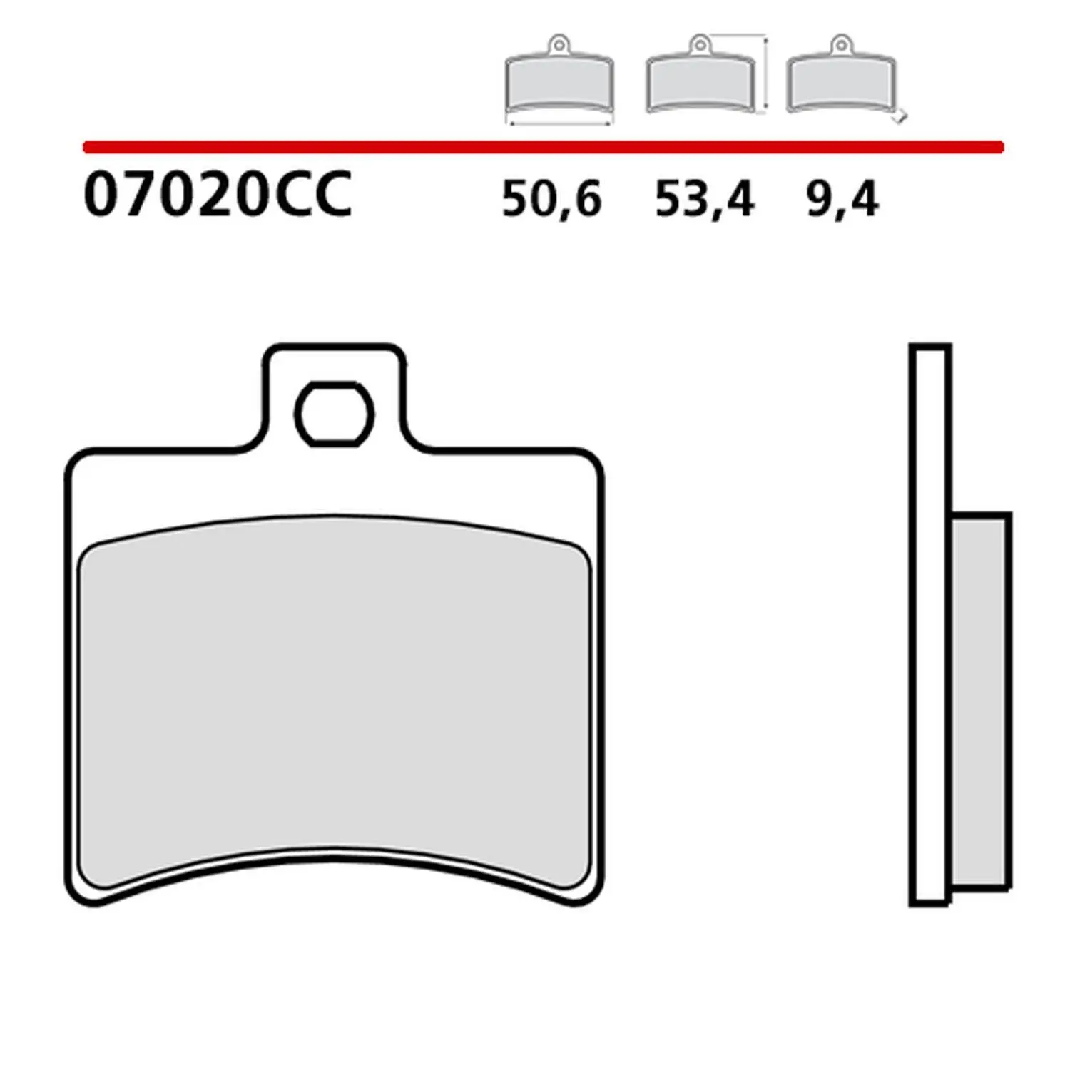 BREMBO brzdové destičky KH298 ROAD / SCOOTER CARBON CERAMIC CC (polokovové) (ECE R90) (BREMBO brzdové destičky KH298 ROAD / SCOOTER CARBON CERAMIC CC)