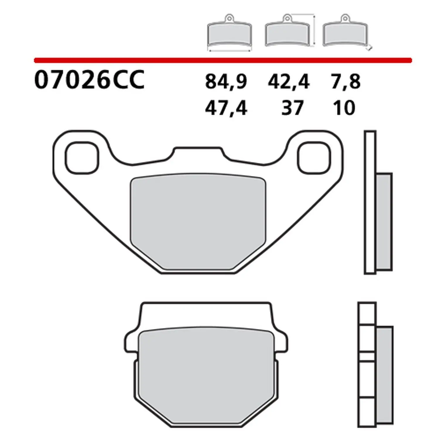 BREMBO brzdové destičky KH83/2 ROAD / SCOOTER CARBON CERAMIC CC (polokovové) (ECE R90) (BREMBO brzdové destičky KH83/2 ROAD / SCOOTER CARBON CERAMIC)