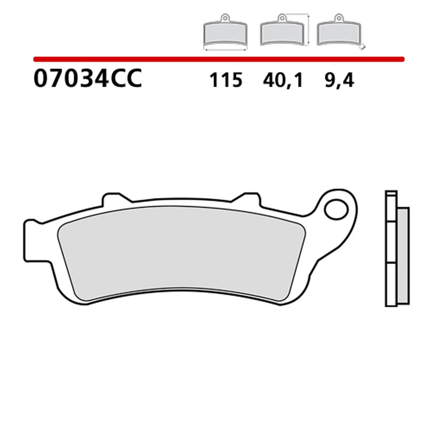 BREMBO brzdové destičky KH281 ROAD / SCOOTER CARBON CERAMIC CC (polokovové) (ECE R90) (BREMBO brzdové destičky KH281 ROAD / SCOOTER CARBON CERAMIC CC)