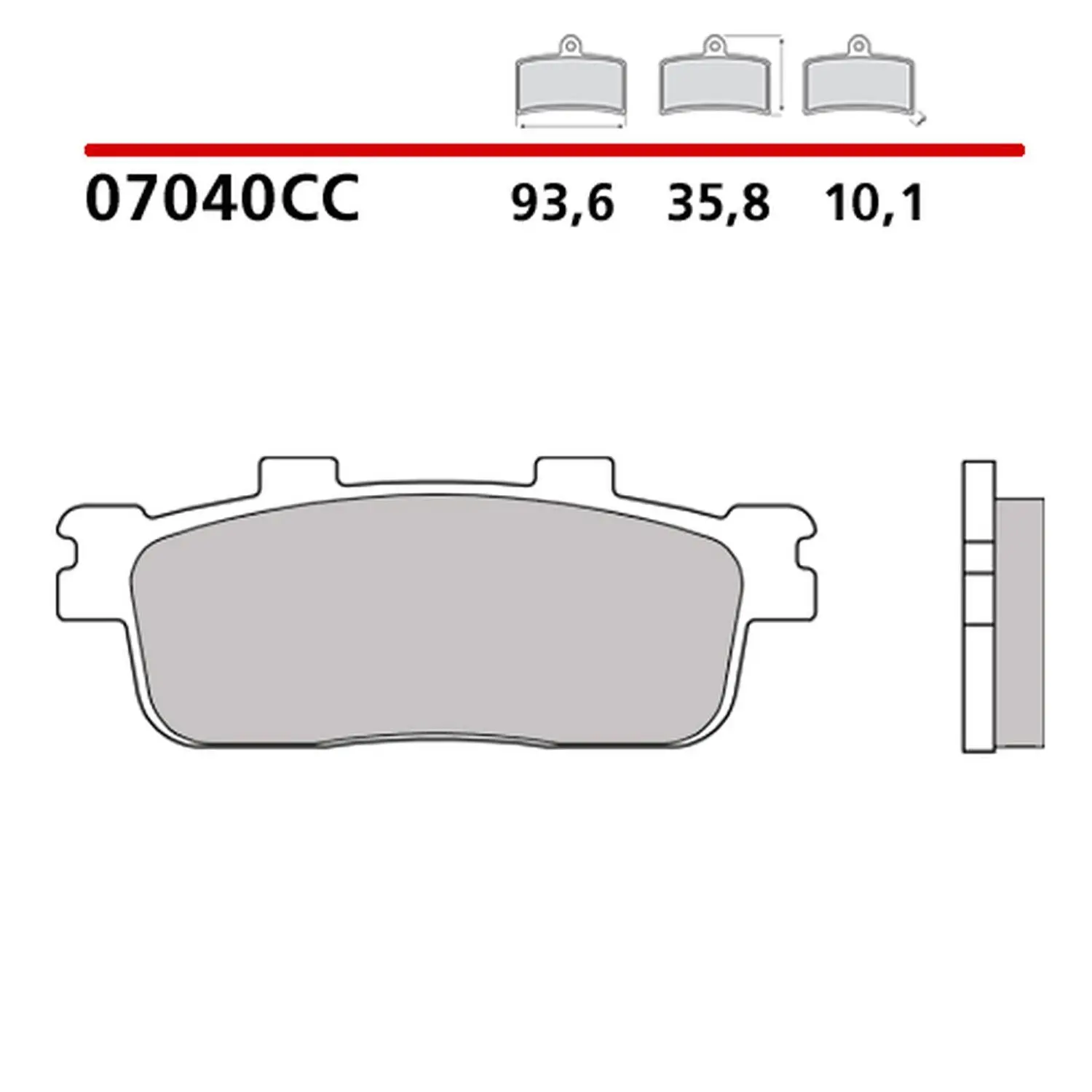 BREMBO brzdové destičky KH427 ROAD / SCOOTER CARBON CERAMIC CC (polokovové) (ECE R90) (BREMBO brzdové destičky KH427 ROAD / SCOOTER CARBON CERAMIC CC)