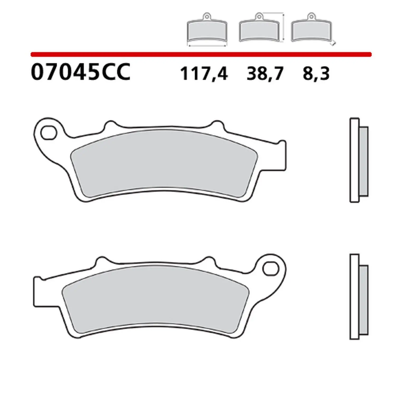 BREMBO brzdové destičky KH324 ROAD / SCOOTER CARBON CERAMIC CC (polokovové) (ECE R90) (BREMBO brzdové destičky KH324 ROAD / SCOOTER CARBON CERAMIC CC)