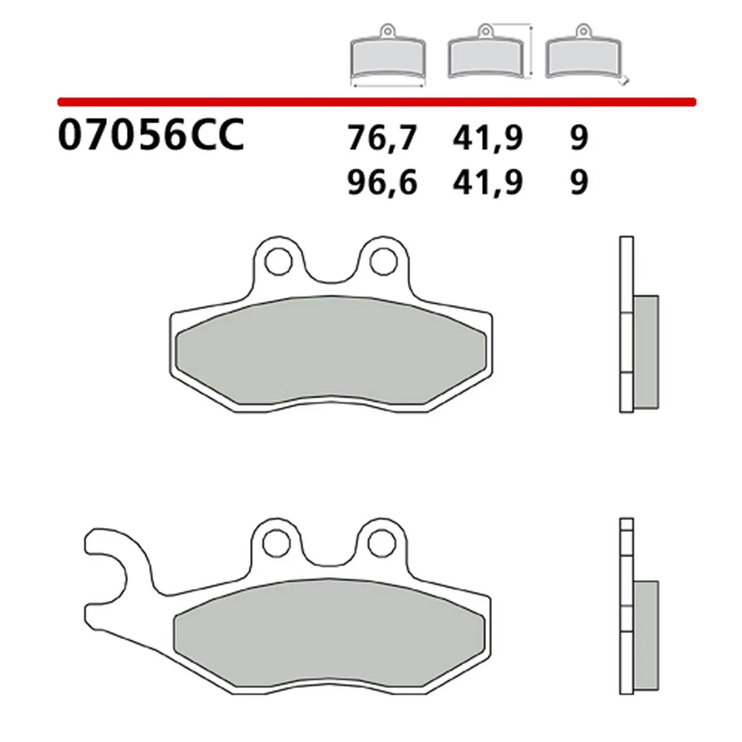 BREMBO brzdové destičky KH353 SCOOTER CARBON CERAMIC CC (polokovové) přední/zadní (ECE R90) ( )