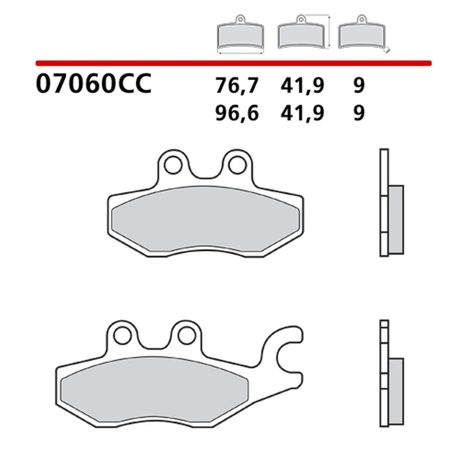BREMBO brzdové destičky KH418 SCOOTER CARBON CERAMIC CC (polokovové) přední/zadní (ECE R90) (BREMBO brzdové destičky KH418 SCOOTER CARBON CERAMIC CC)