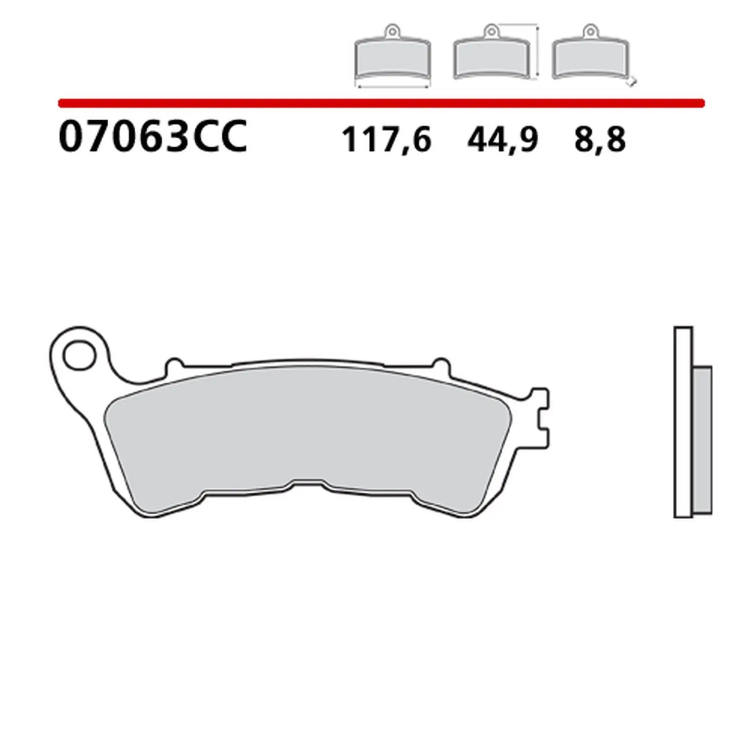 BREMBO brzdové destičky KH388 SCOOTER CARBON CERAMIC CC (polokovové) přední/zadní (ECE R90) (BREMBO brzdové destičky KH388 SCOOTER CARBON CERAMIC CC)