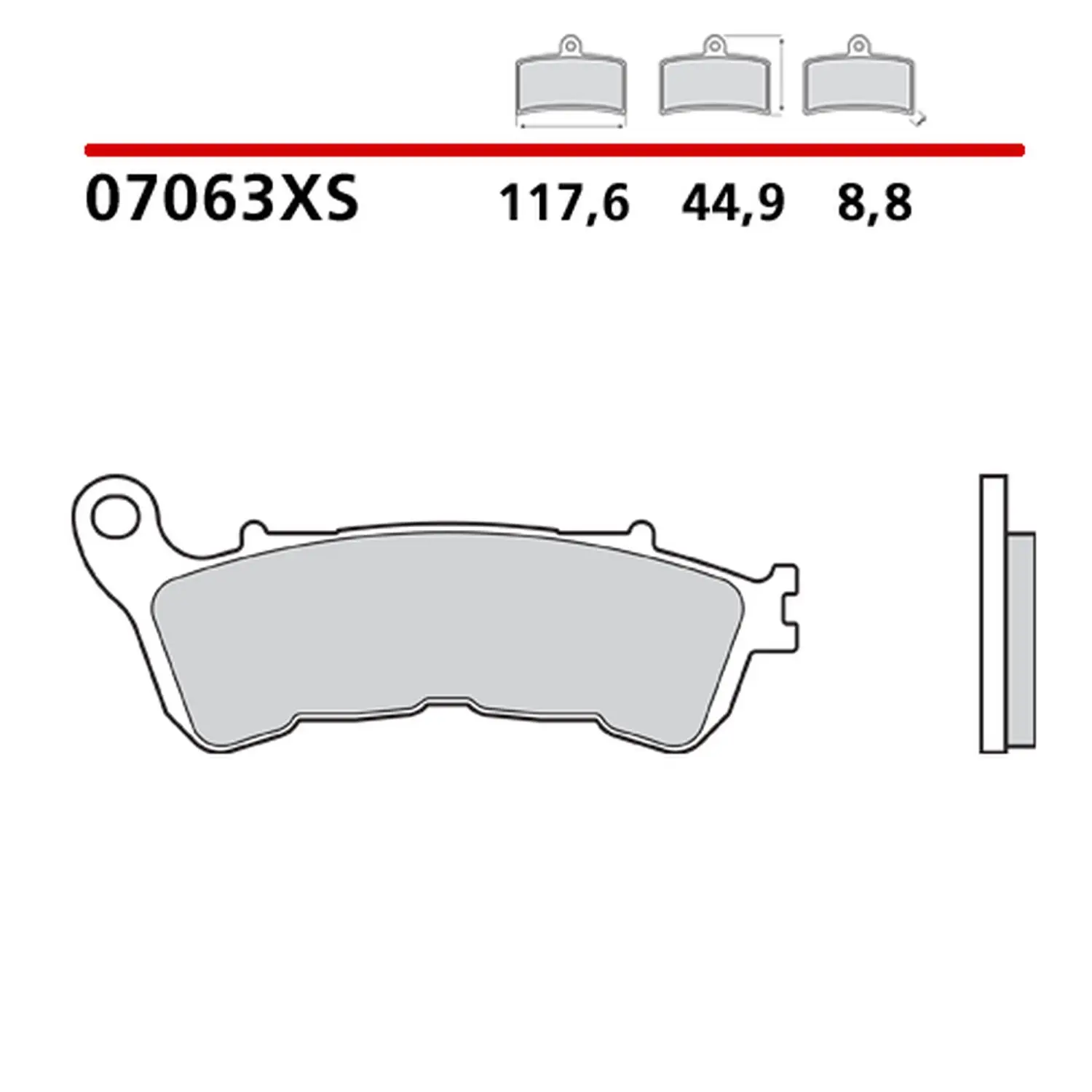 BREMBO brzdové destičky KH388 SCOOTER SINTER XS (slinutý kov) přední/zadní (ECE R90) (BREMBO brzdové destičky KH388 SCOOTER SINTER XS (slinutý kov))