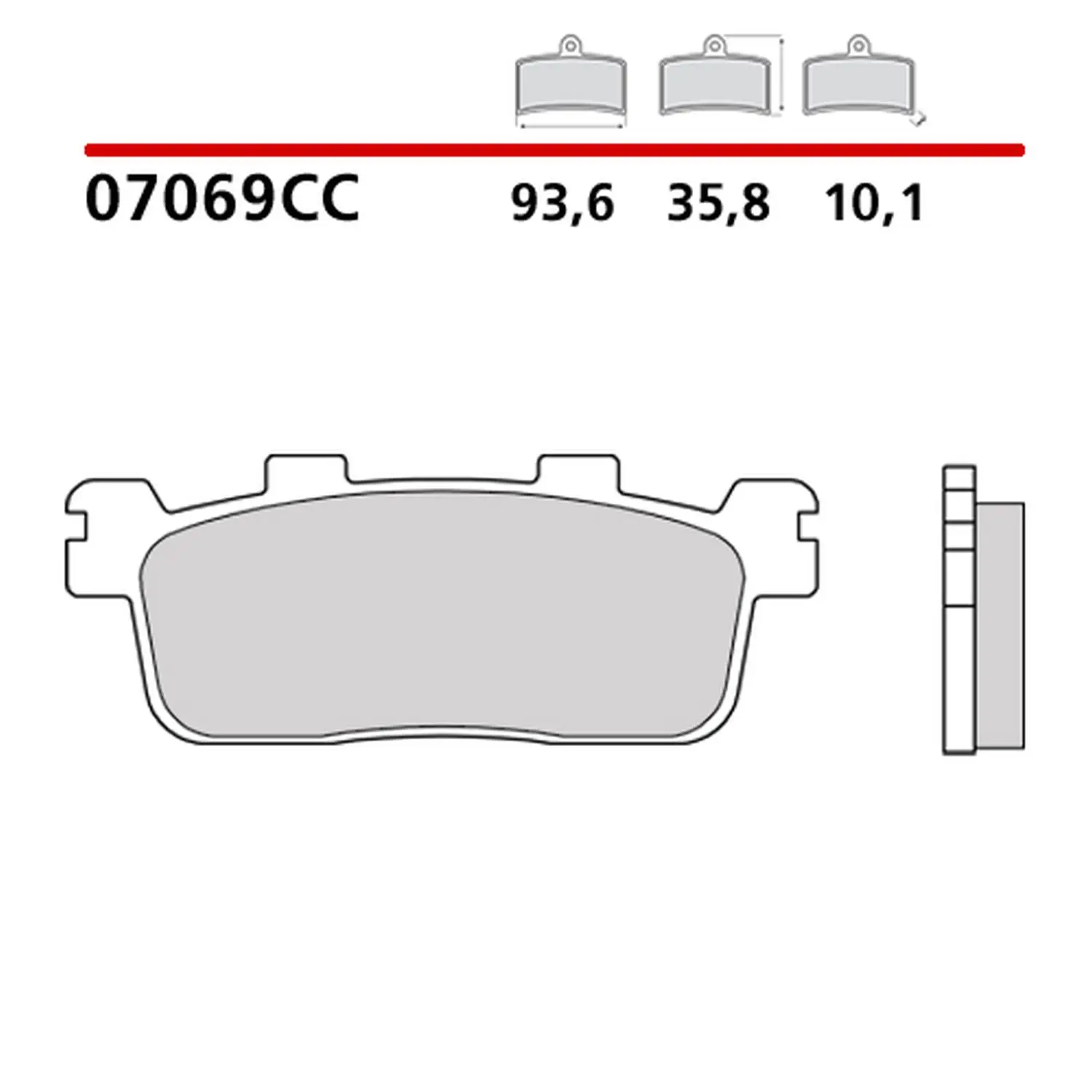 BREMBO brzdové destičky KH607 SCOOTER CARBON CERAMIC CC (polokovové) přední/zadní (ECE R90) ( )