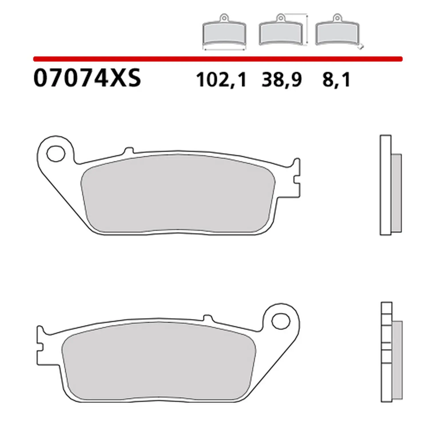 BREMBO brzdové destičky KH226 / KH142 SCOOTER SINTER XS (slinutý kov) přední/zadní (ECE R90) (BREMBO brzdové destičky KH226 / KH142 SCOOTER SINTER XS)
