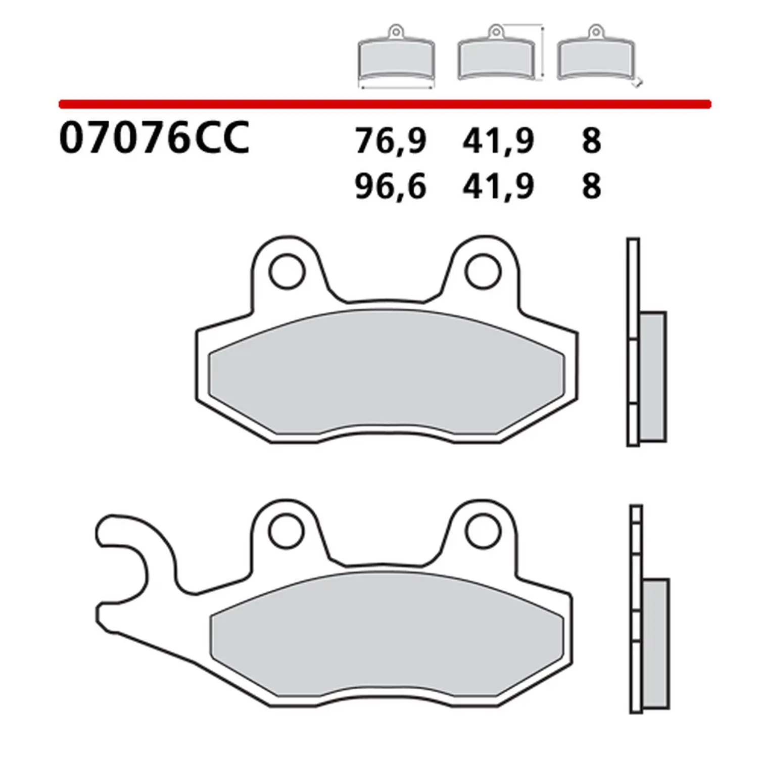 BREMBO brzdové destičky KH135 / KH214 SCOOTER CARBON CERAMIC CC (polokovové) přední/zadní (ECE R90) (BREMBO brzdové destičky KH135 / KH214 SCOOTER)