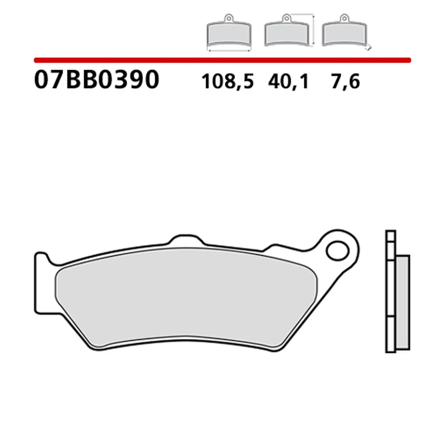 BREMBO sada brzdových destiček, kotoučová brzda APRILIA ETV 1000 (CAPO NORD) 01-03, MOTO 650 95-00, PEGASO 650 (TRAIL), 650, 650IE (GARDA), 650