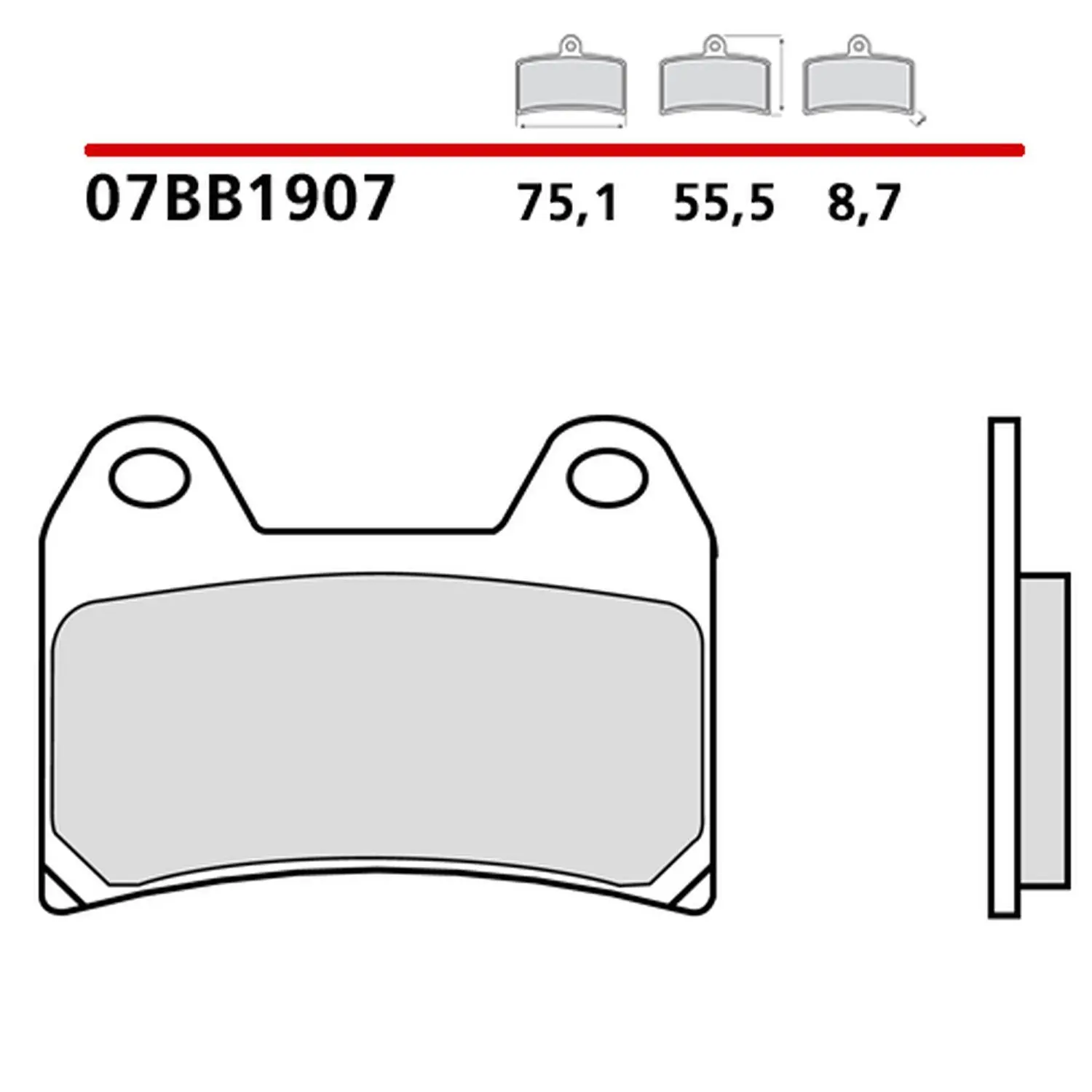 BREMBO brzdové destičky KH244 ROAD / OFF ROAD / SCOOTER CARBON CERAMIC (polokovová směs OEM) (BREMBO brzdové destičky KH244 ROAD / OFF ROAD / SCOOTER)