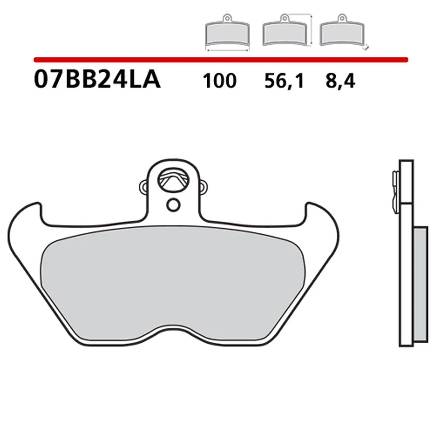 BREMBO brzdové destičky KH407 ROAD SINTER LA (slinutý kov) (ECE R90) (BREMBO brzdové destičky KH407 ROAD SINTER LA (slinutý kov) (ECE R90))