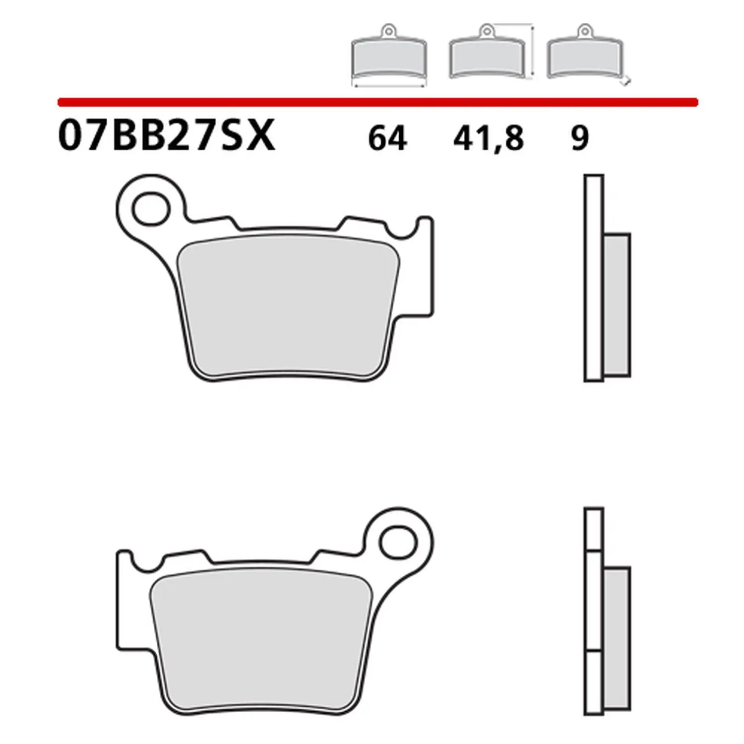 BREMBO brzdové destičky KH368 RACING OFF ROAD SINTER SX (slinutý kov) přední/zadní (BREMBO brzdové destičky KH368 RACING OFF ROAD SINTER SX (slinutý)