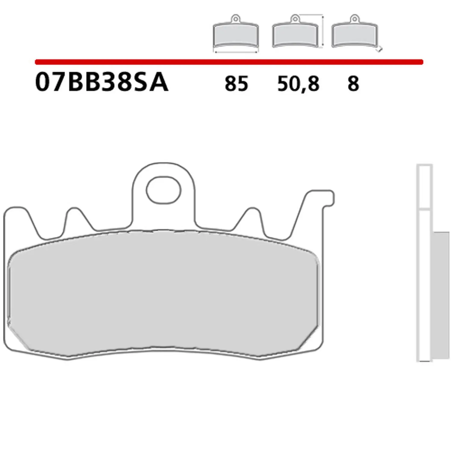 BREMBO brzdové destičky KH630 SINTER SA (slinutý kov) přední (ECE R90) ( )