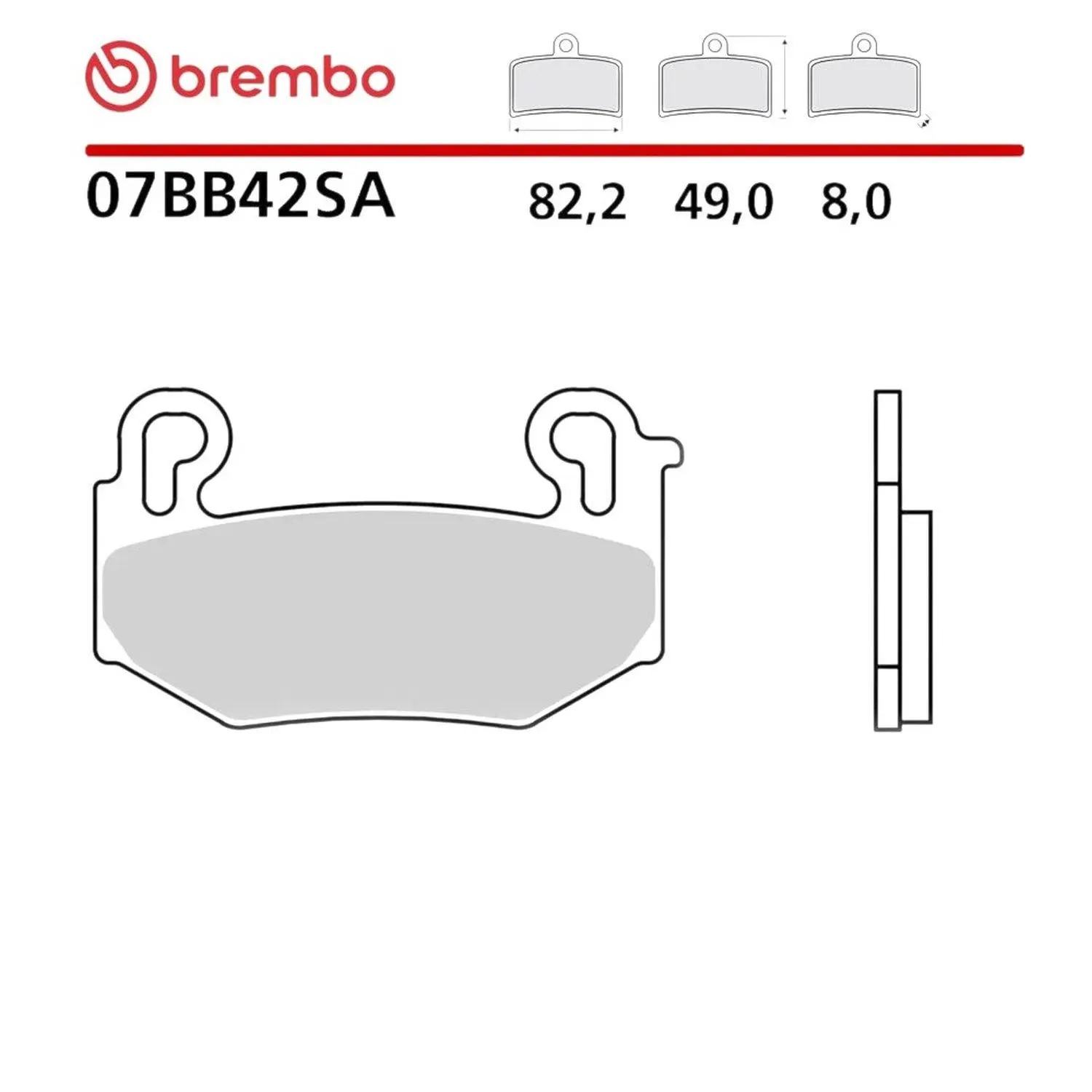 BREMBO brzdové destičky KH779 ROAD SINTER SA (slinutý kov) přední (ECE R90) BMW R 1300 GS / ADV / R / RS / RT '23-'26 ( )
