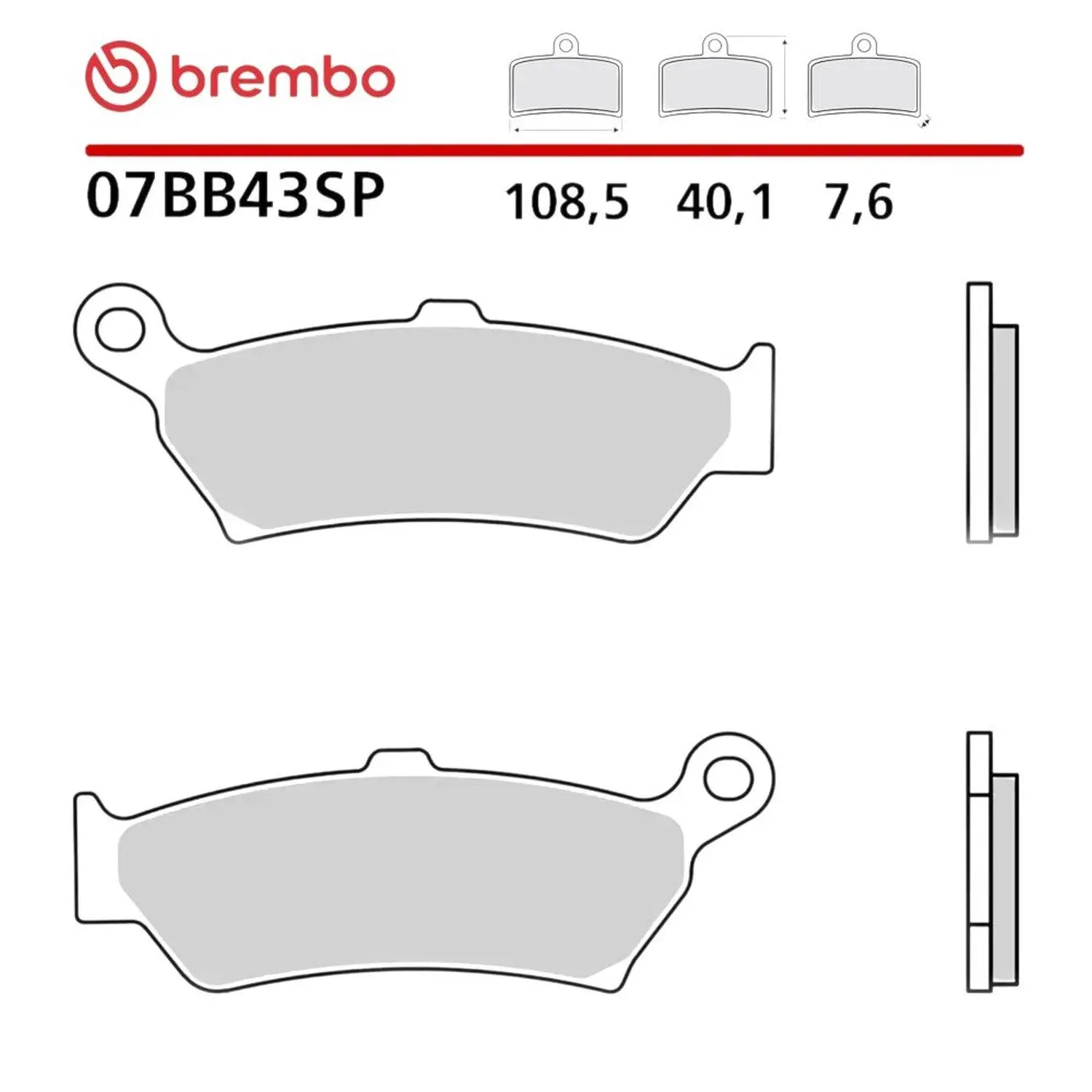 BREMBO brzdové destičky KH781 ROAD SINTER SP (slinutý kov) zadní (ECE R90) zadní BMW R 1300 GS / ADV / R / RS / RT '23-'26 (BREMBO brzdové destičky)