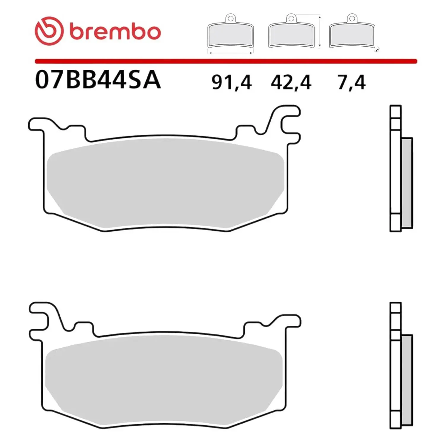 BREMBO brzdové destičky ROAD SINTER SA (slinutý kov) přední (ECE R90) APRILIA RSV4 / FACTORY '25, DUCATI PANIGALE V4 / STREETFIGHTER V4 '25-'26, KTM