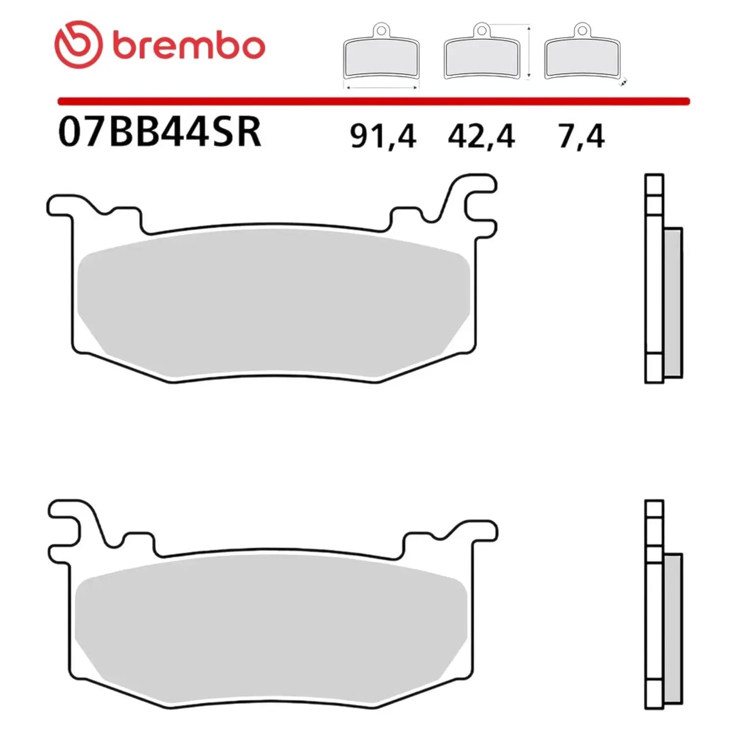 BREMBO brzdové destičky RACING ROAD SINTER SR (slinutý kov) přední (ECE R90) APRILIA RSV4 / FACTORY '25, DUCATI PANIGALE V4 / STREETFIGHTER V4