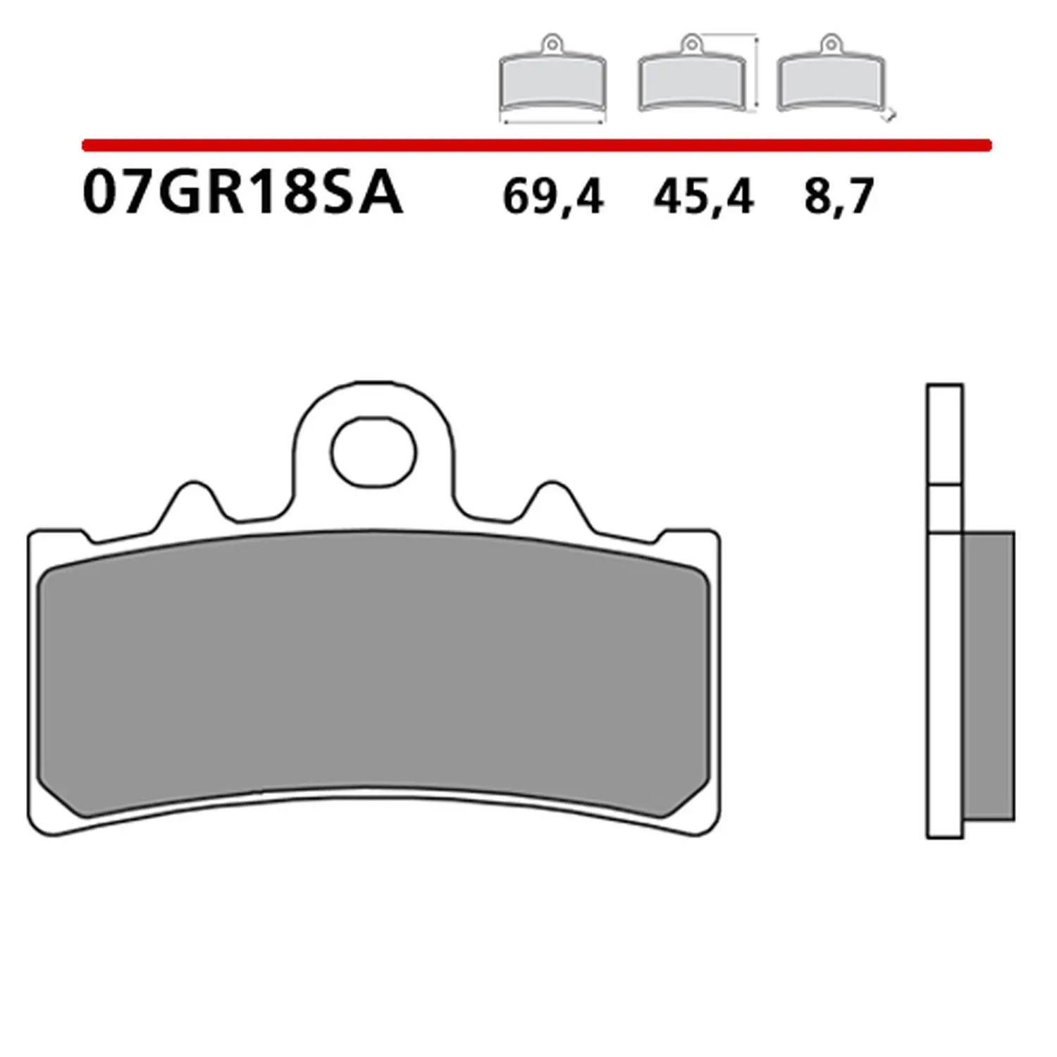 BREMBO brzdové destičky KH606 SINTER SA (slinutý kov) přední (ECE R90) (BREMBO brzdové destičky KH606 SINTER SA (slinutý kov) přední (ECE R90))
