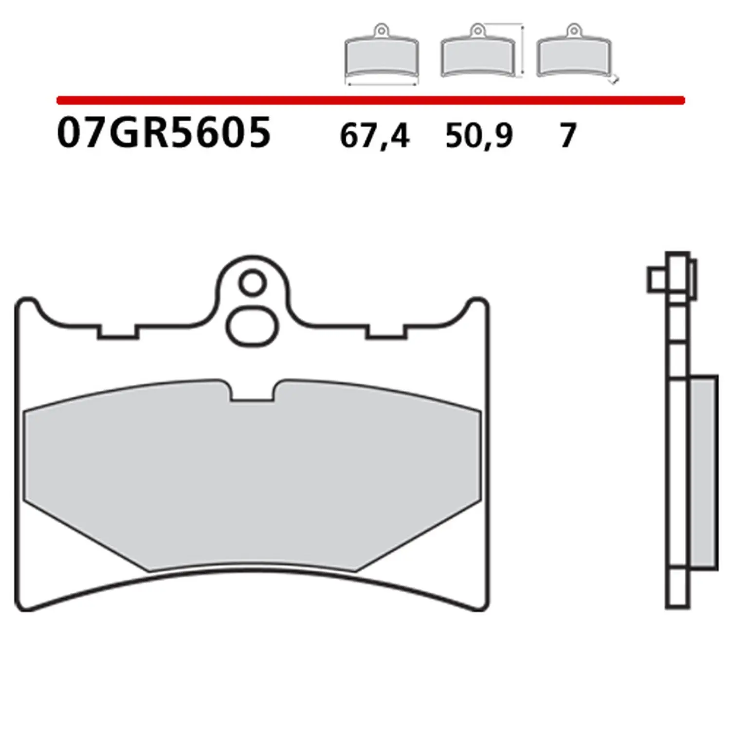 BREMBO brzdové destičky KH126 GENUINE CARBON CERAMIC (polokovová směs OEM) přední/zadní ( )