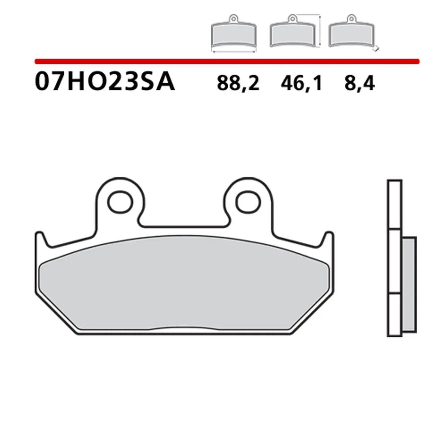 BREMBO brzdové destičky KH124 SINTER SA (slinutý kov) přední (ECE R90) ( )