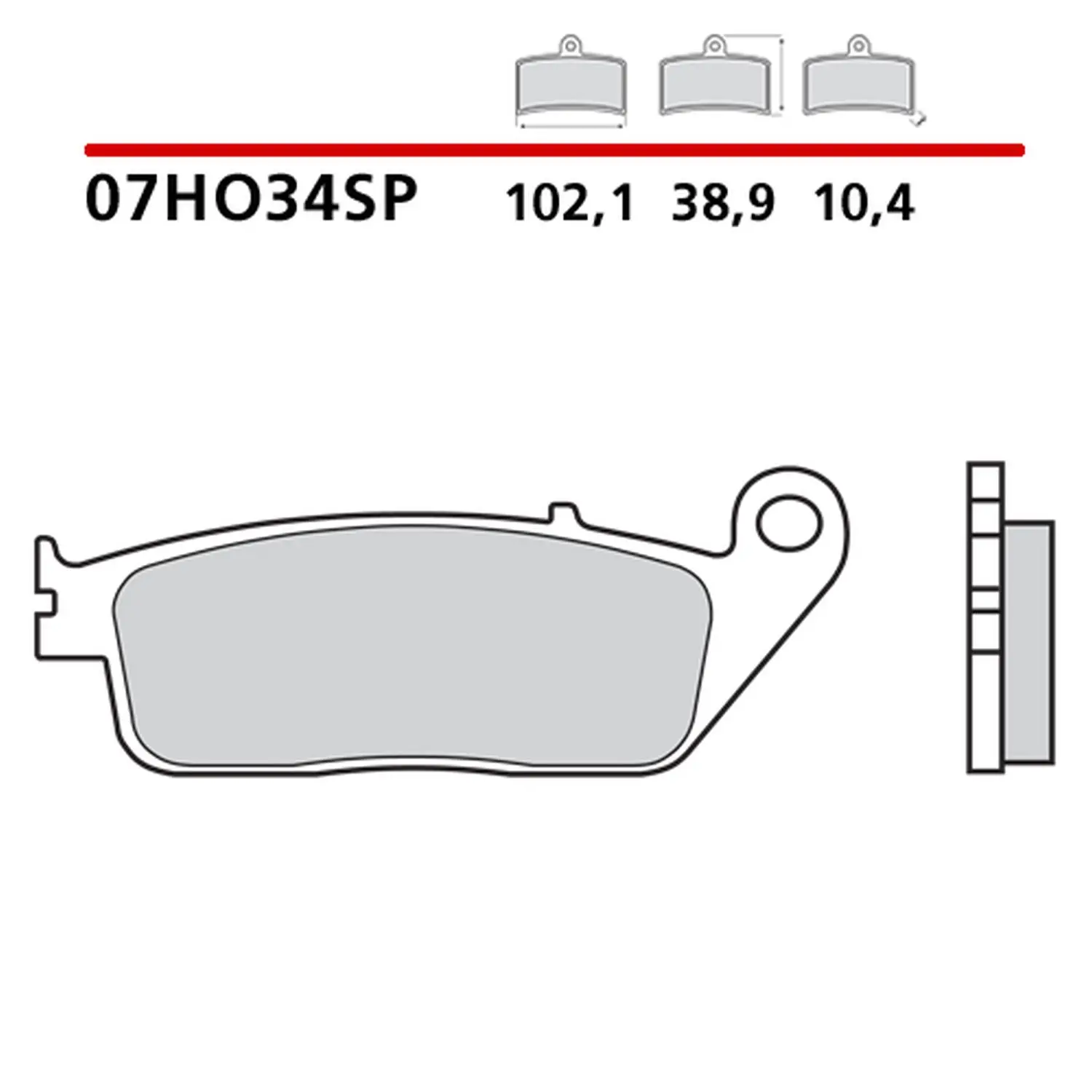 BREMBO brzdové destičky KH196 SINTER SP (slinutý kov) zadní (ECE R90) ( )