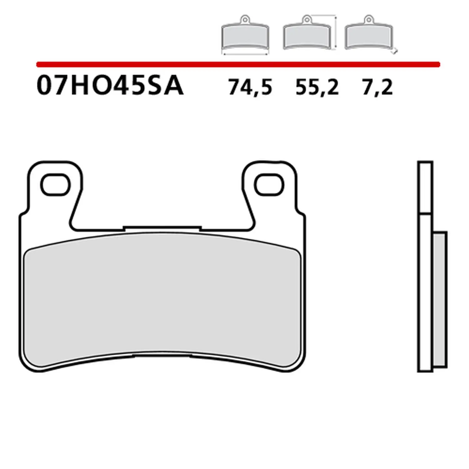 BREMBO brzdové destičky KH265 / KH296 SINTER SA (slinutý kov) přední (ECE R90) (BREMBO brzdové destičky KH265 / KH296 SINTER SA (slinutý kov) přední)