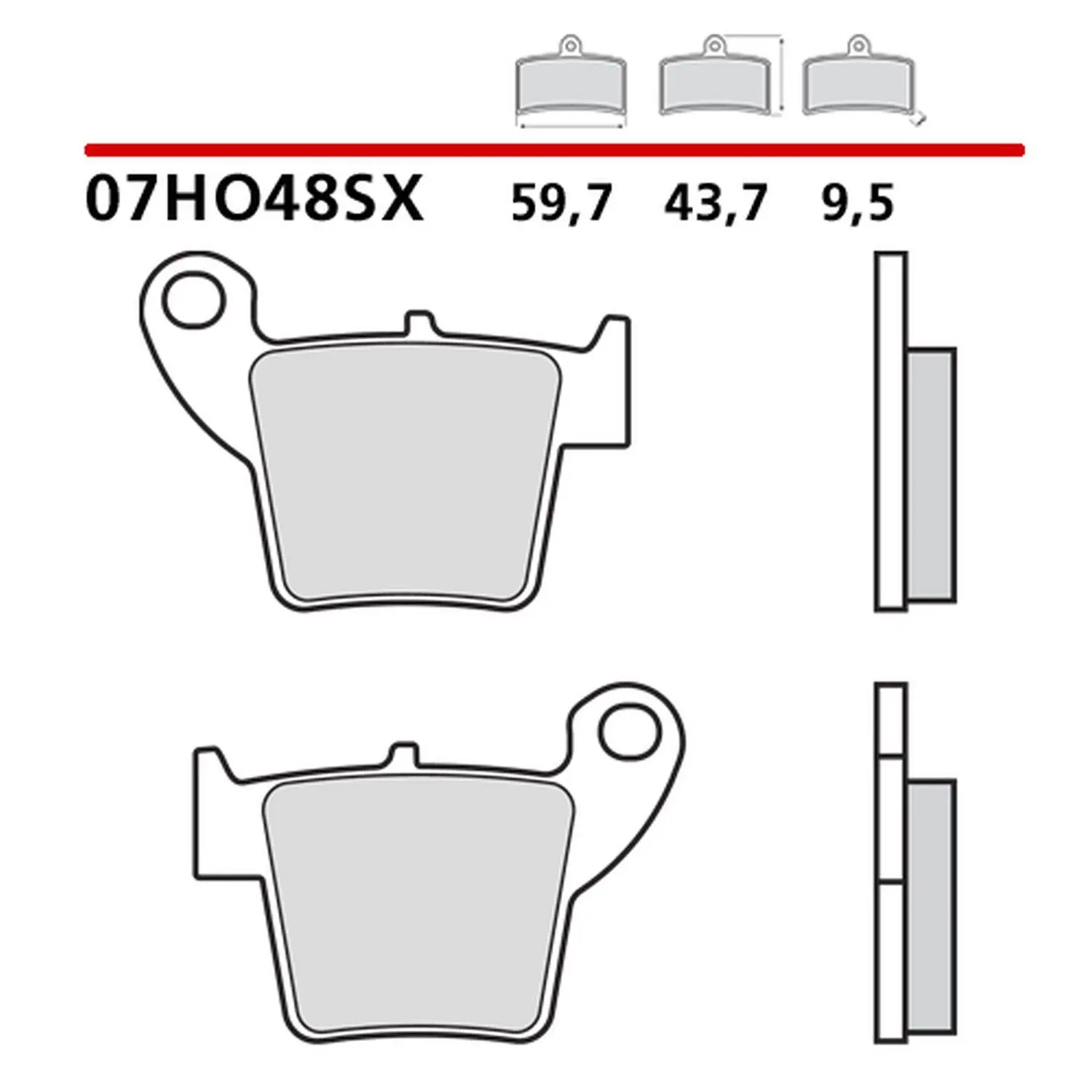 BREMBO brzdové destičky KH346 RACING OFF ROAD / SUPER MOTARD SINTER SX (slinutý kov) (BREMBO brzdové destičky KH346 RACING OFF ROAD / SUPER MOTARD)