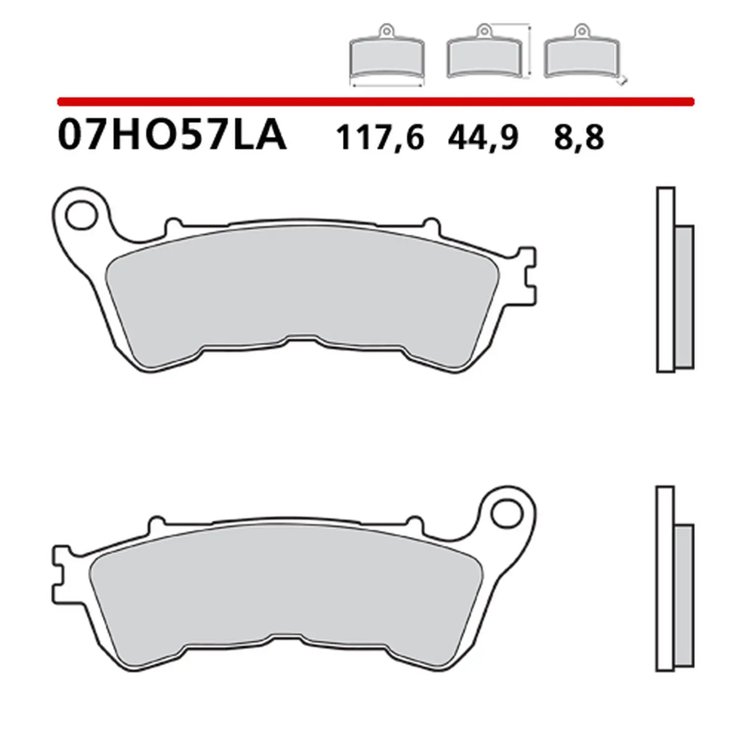 BREMBO brzdové destičky KH388 SINTER LA (slinutý kov) přední (ECE R90) (BREMBO brzdové destičky KH388 SINTER LA (slinutý kov) přední (ECE R90))