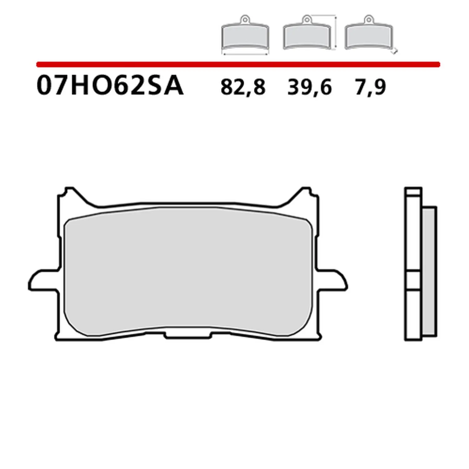 BREMBO sada brzdových destiček, kotoučová brzda HONDA CRF 1000 L AFRICA TWIN 15-21, NT 1100 22, X-ADV 700 17 ( )