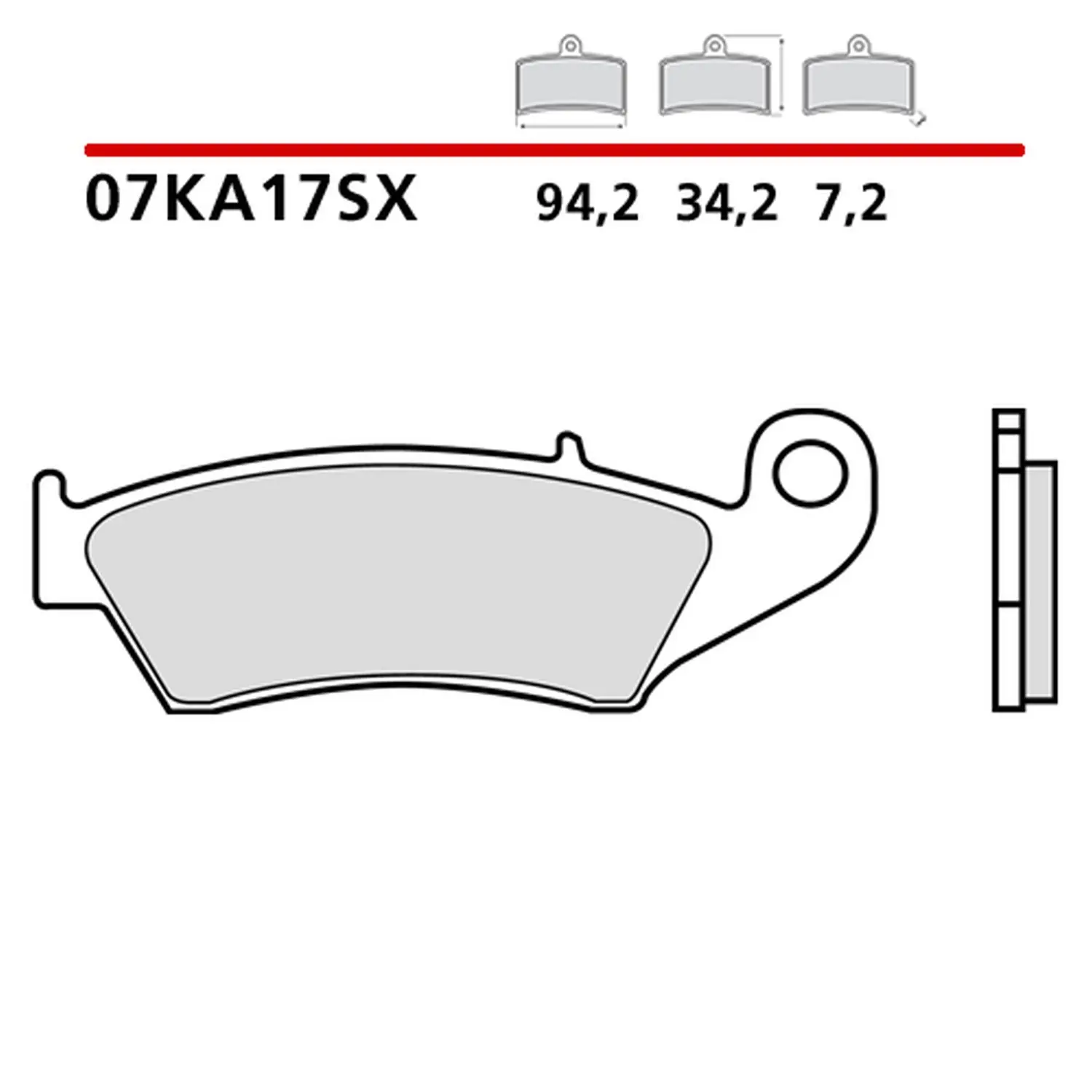 BREMBO brzdové destičky KH185 RACING OFF ROAD SINTER SX (slinutý kov) přední/zadní (BREMBO brzdové destičky KH185 RACING OFF ROAD SINTER SX (slinutý)