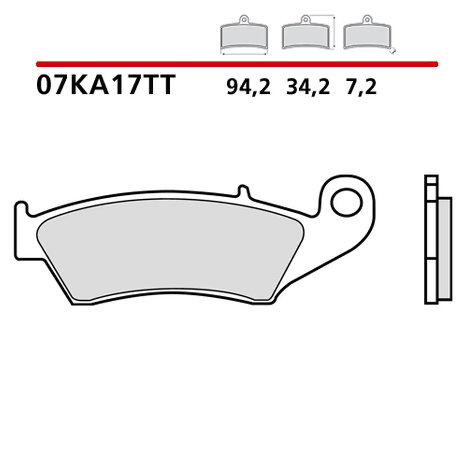 BREMBO brzdové destičky KH185 OFF ROAD / ROAD CARBON CERAMIC TT (polokovové) (ECE R90) (BREMBO brzdové destičky KH185 OFF ROAD / ROAD CARBON CERAMIC)