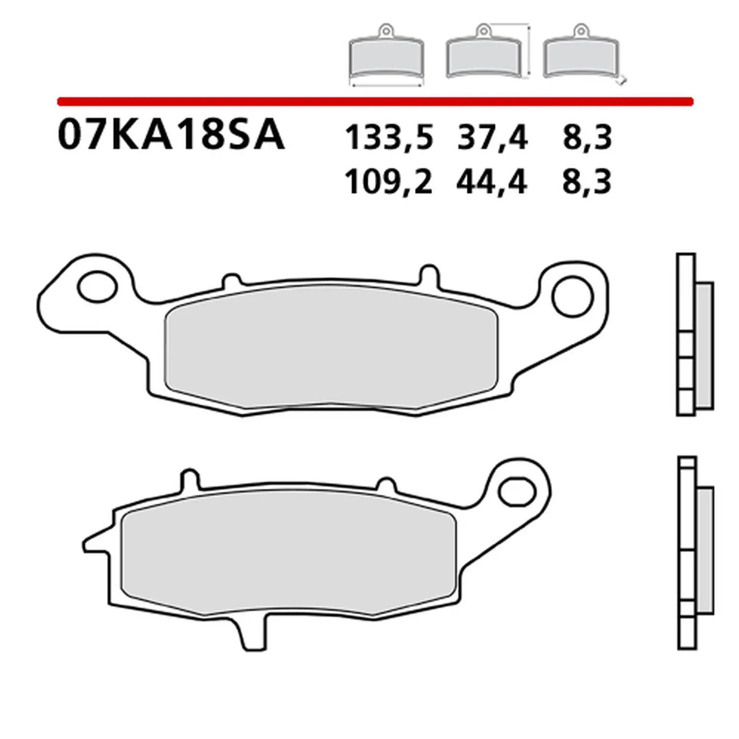 BREMBO brzdové destičky KH231 SINTER SA (slinutý kov) přední (ECE R90) (BREMBO brzdové destičky KH231 SINTER SA (slinutý kov) přední (ECE R90))